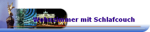 Wohnzimmer mit Schlafcouch 